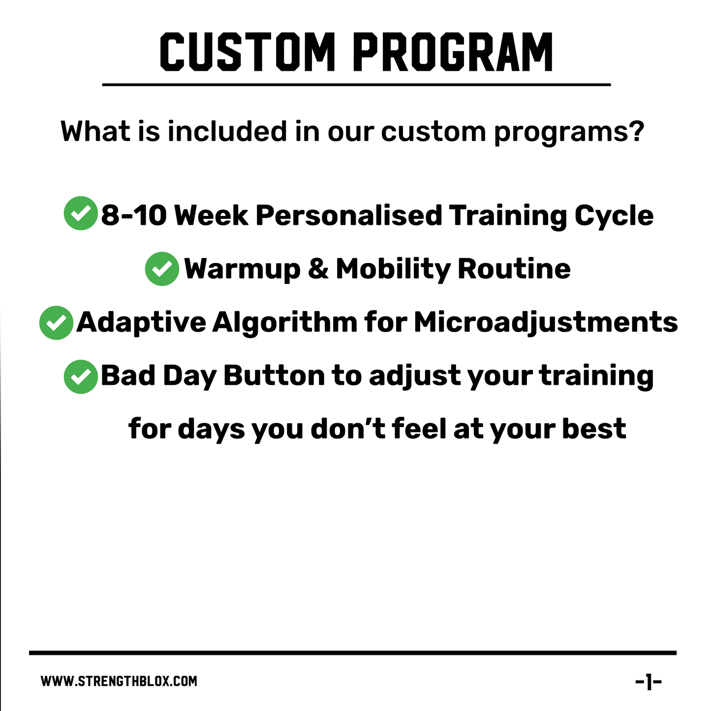 Custom Powerlifting Program