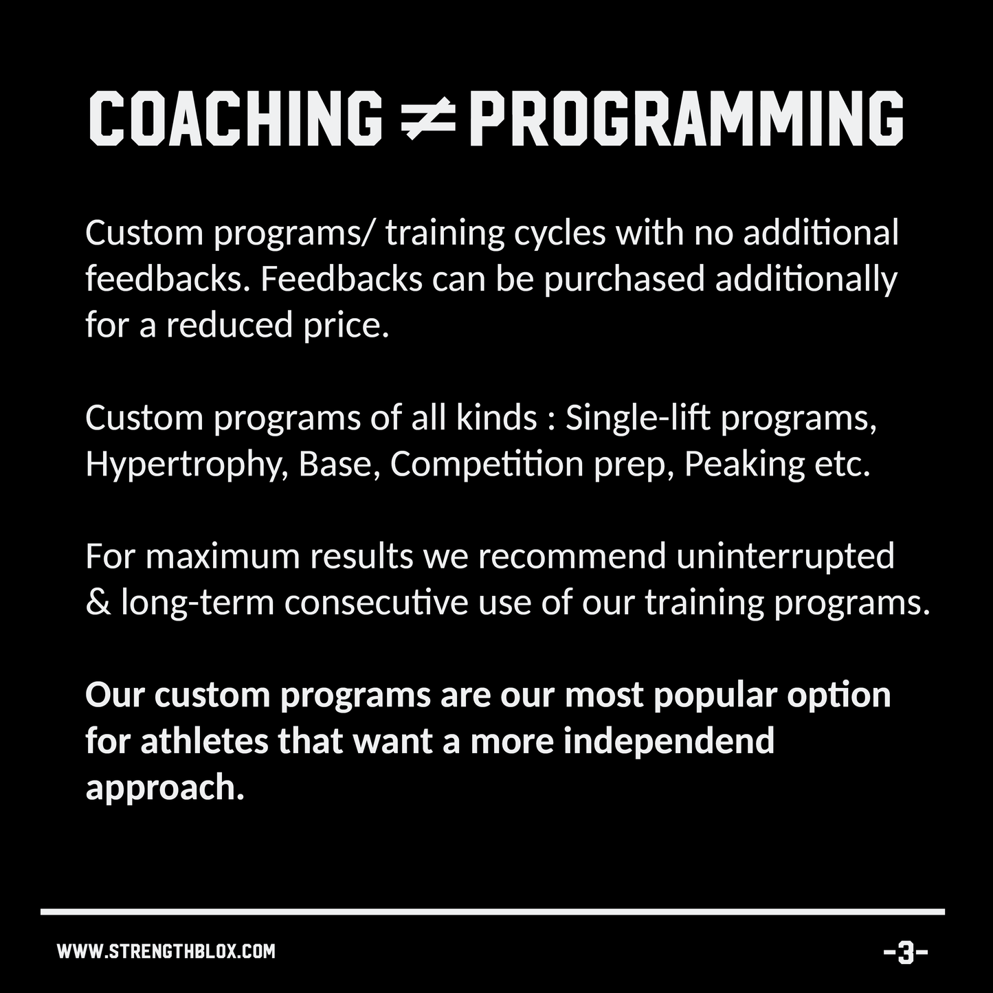 Custom Powerlifting Program