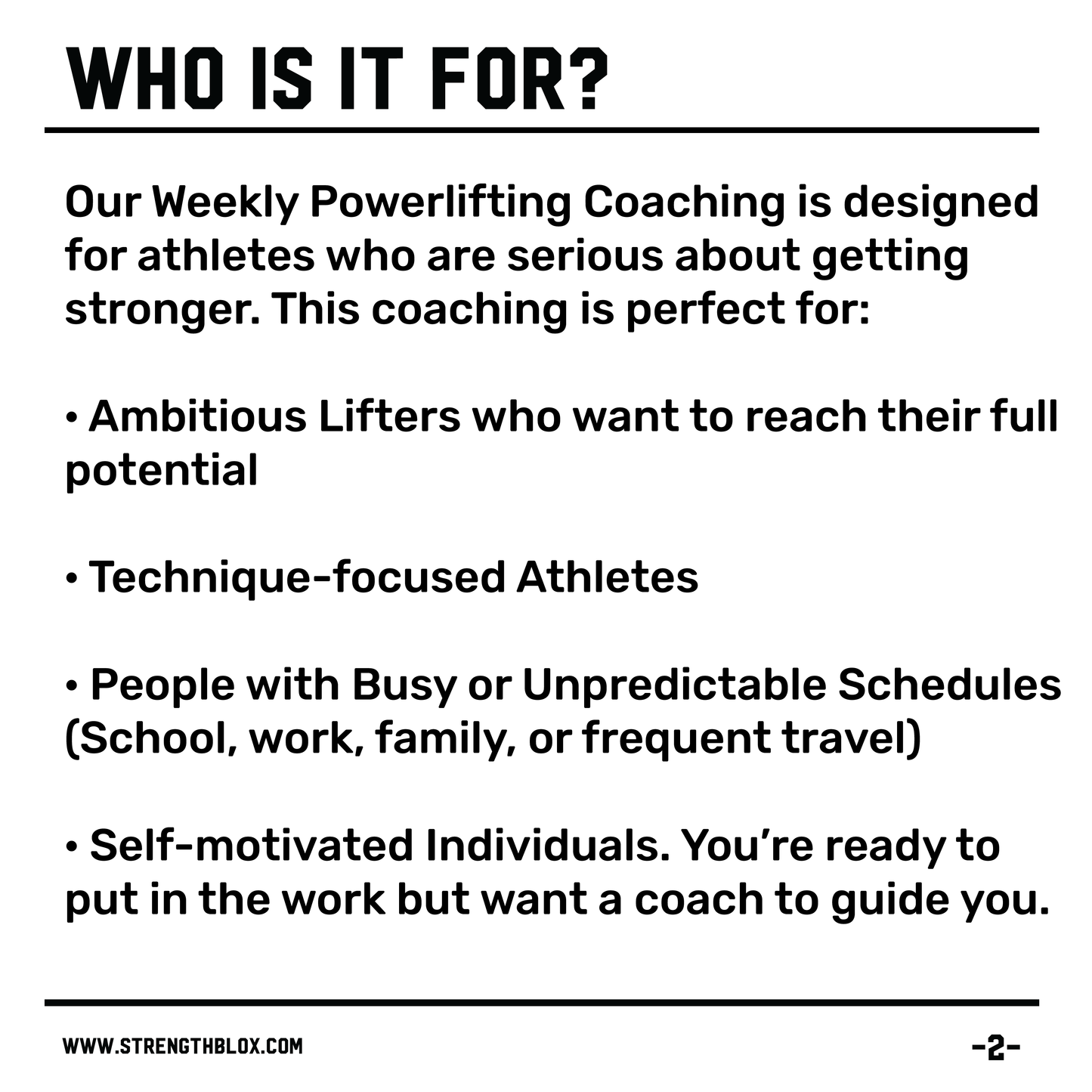 Weekly Powerlifting Coaching