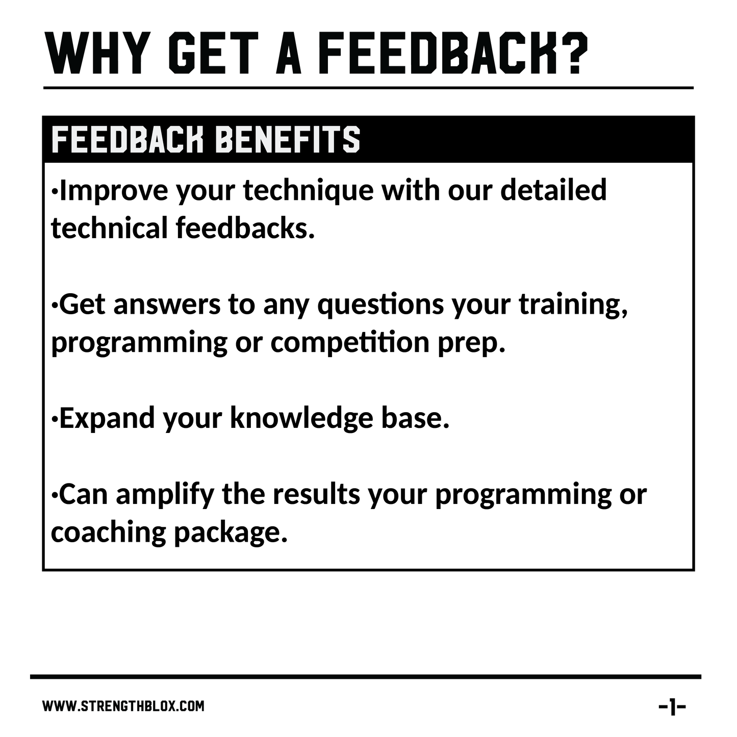Strengthblox Feedback