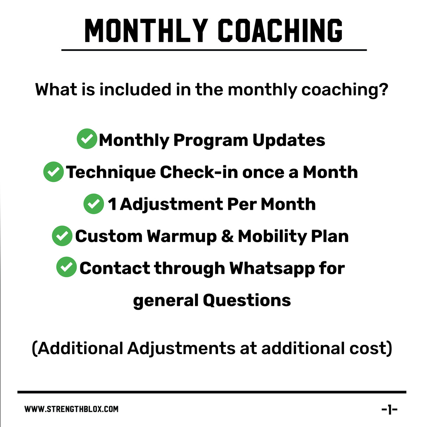 Monthly Powerlifting Coaching