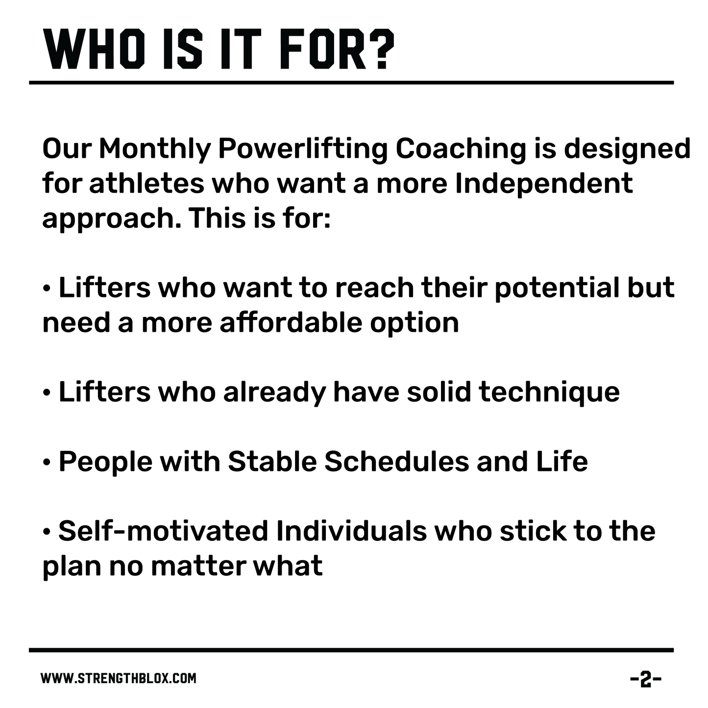 Monthly Powerlifting Coaching